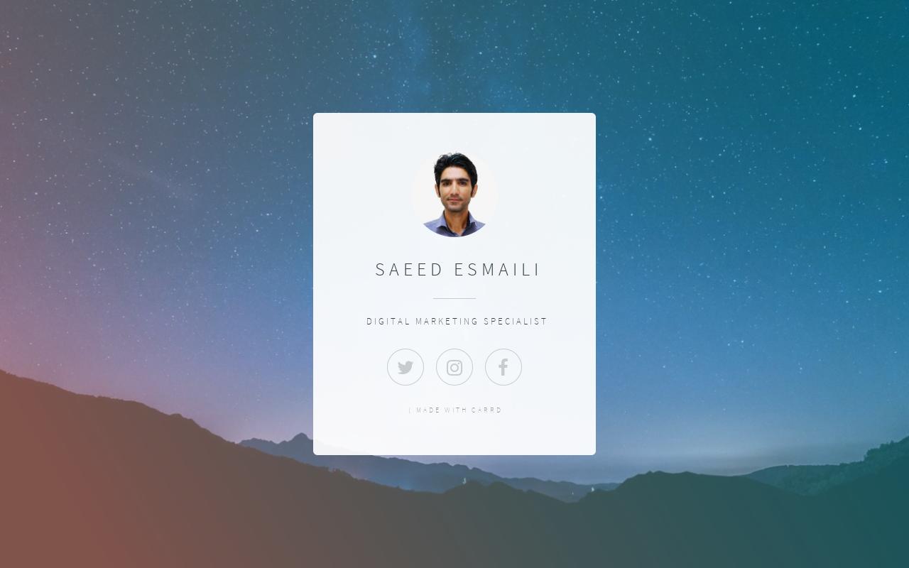 Carrd profile picture for @saeed